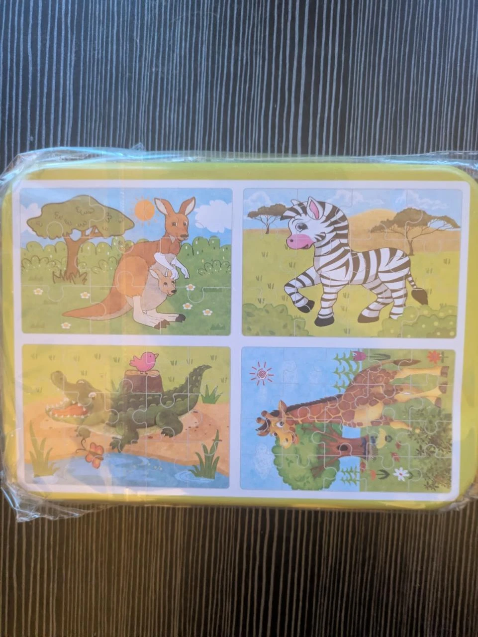 Puzzle 4 em 1 Animais Selvagens Caixa Metálica – photo 2